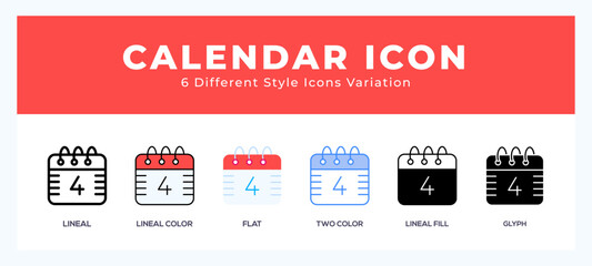 Canvas Print - Calendar set of simple icons great for web. app. presentation and more.