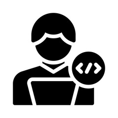 programmer glyph icon