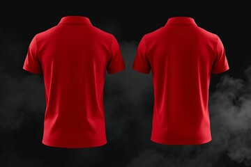 red t shirt on black background