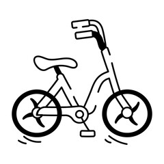 Poster - Drawing style icon of children ride 