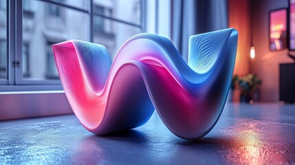 Poster - Glowing Abstract Form