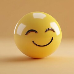 3D Emoji Icon: Smiling Face for Happiness Illustration Logo