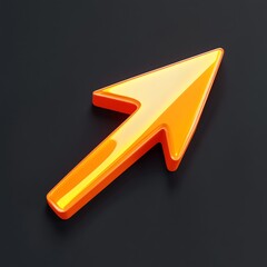 Wall Mural - 3D Arrow Icon: Symbol for Rapid Movement Illustration Logo