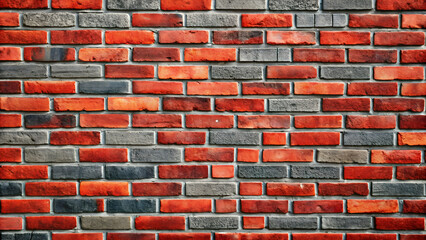 textured brick wall in shades of red and gray, ideal for creating a rustic or industrial aesthetic.
Urban brick wall with a strong horizontal and vertical pattern, suitable for background images or co