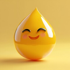 Wall Mural - 3D Emoji Icon: Sweat Droplets for Exhaustion Illustration Logo