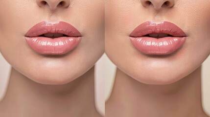 Close-up of beautiful model’s lips with luxurious gold paint, showcasing bold makeup artistry and shimmering golden makeup on lips, perfect for beauty campaigns, high-end fashion, and cosmetic adverti