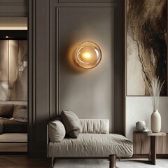 wall lights.modern living room.modern living room with fireplace