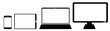 © Xharites - set of devices symbol icon tablet smartphone laptop and monitor smart technology vector