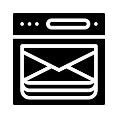 Poster - webmail glyph icon