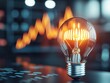 © Tonton54 - A glowing light bulb symbolizes innovation and energy, with a background of rising graphs representing growth and progress.