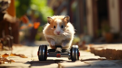  Cute Hamster Riding Toy Car