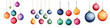 © Totomonk - Colorful hanging ornaments on a white isolate background.