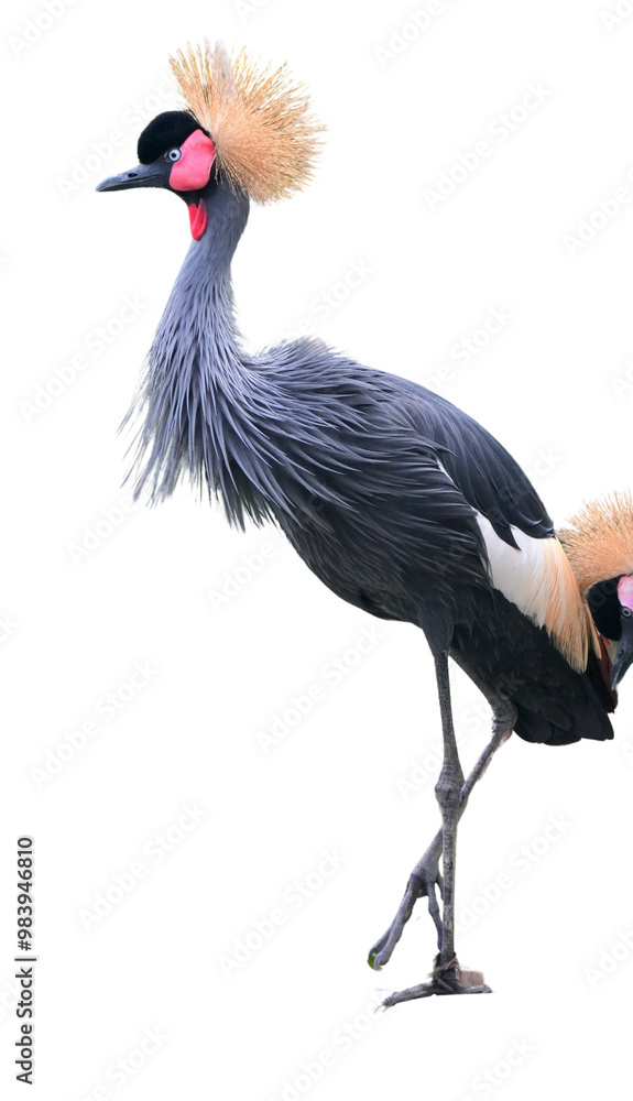 Photo Stock Grey Crowned Crane (Balearica regulorum), Also Known as the ...