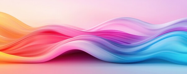 Wall Mural - Abstract Colorful Wavy Background.