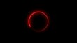 © MD SHAHIN - circle Neon glowing red color 4k illustration. circle loading black background 4k illustration.