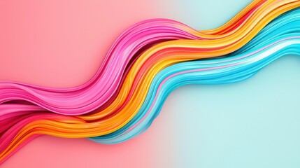 Wall Mural - Abstract Colorful Swirls on Pink and Blue Background.