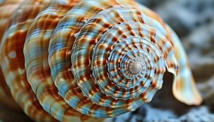 Intricate beauty of layered seashells with natural textures and color variations creating a stunning close-up pattern in nature