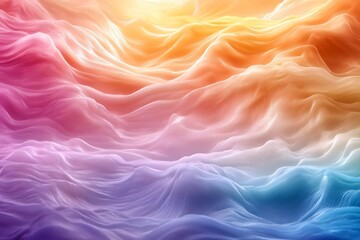 Sticker - a vibrant abstract wave design featuring a blend of warm and cool colors, creating a mesmerizing vis