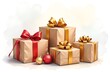 © Natalia Li - Presents box on light background, Christmas, New year, holiday