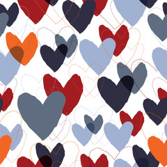 Canvas Print - seamless pattern with hearts