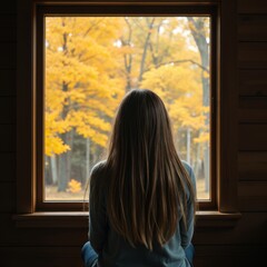 Wall Mural - Quiet Contemplation of Fall Scenery