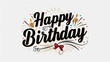 © Erlinda - happy birthday typography lettering decorative design on plain white background