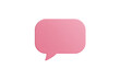 © ItziesDesign - Pink speech bubble, white isolate background