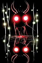 Poster - Glowing Creature in the Dark Water