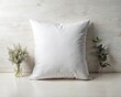 © night - White pillow mockup cushion home fabric cotton bedroom design