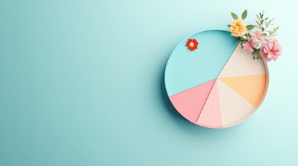 Wall Mural - a pie chart visually representing the distribution of a particular dataset, clearly showing proporti
