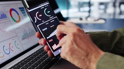 Fototapete - Business Data Analytics Dashboard