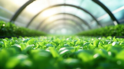 Wall Mural - A panoramic view of a modern, automated farm with sensors and data analysis systems, showcasing the use of technology for optimized farming practices.