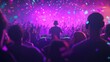 © klss777 - A lively nightclub buzzes with energy as diverse partygoers dance under dazzling lights and confetti.