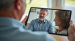 © StockShop - Financial Planning Video Conference with Mature Couples: Engaging Remote Consultation via Tablet for Retirement and Wealth Management