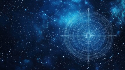 Wall Mural - a blue sky with a starry background. the starry background is filled with many stars, and the sky is