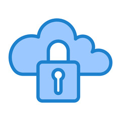 Canvas Print - Secure Cloud Icon