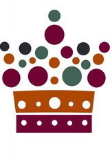 Poster - Abstract Crown Icon with Circles