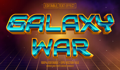 Wall Mural - galaxy war editable text effect