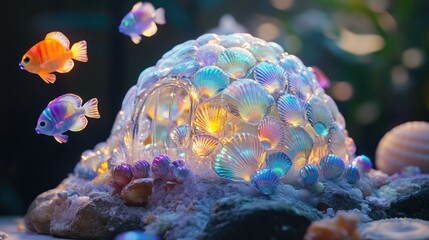 coral reef in aquarium