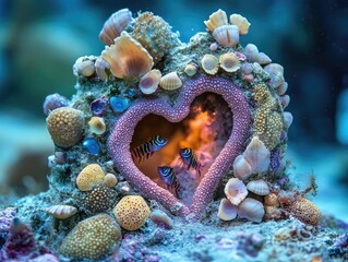 coral reef in aquarium