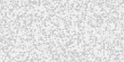 Wall Mural - Modern surface creative diamond pattern gray low Polygon Mosaic triangle business texture background. white and gray geometric diamond geometry low poly graphic repeat pattern triangle facets design.