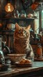 © Larysa - Hungry Cat in the Kitchen