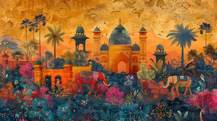 Wall Mural - minimalist background banner depicting maharaja agrasen jayanti with spiritual hindu themes and cult