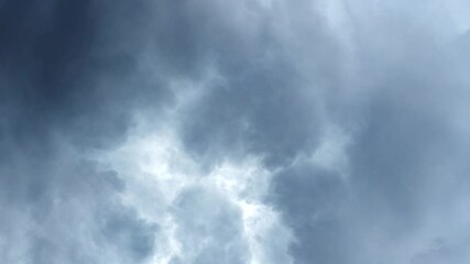 Wall Mural - view of Electrical storm in dark clouds ultra HD