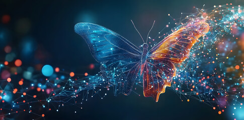 an abstract background with beautiful abstract business transformation innovation. change from tradi