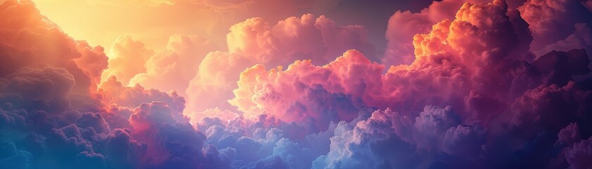 a colorful sky with clouds of different colors