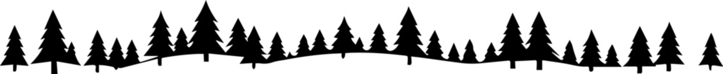 Wall Mural - christmas tree silhouette
