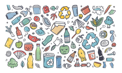 Naklejka na meble recycle and reuse products concept to keep the world green.