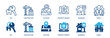 © Abbasy  Kautsar - Real estate line and glyph solid icons collection. Minimal icon and symbol series vector illustration