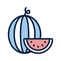 Wall Mural - Delicious and refreshing watermelon fruit, premium vector of watermelon